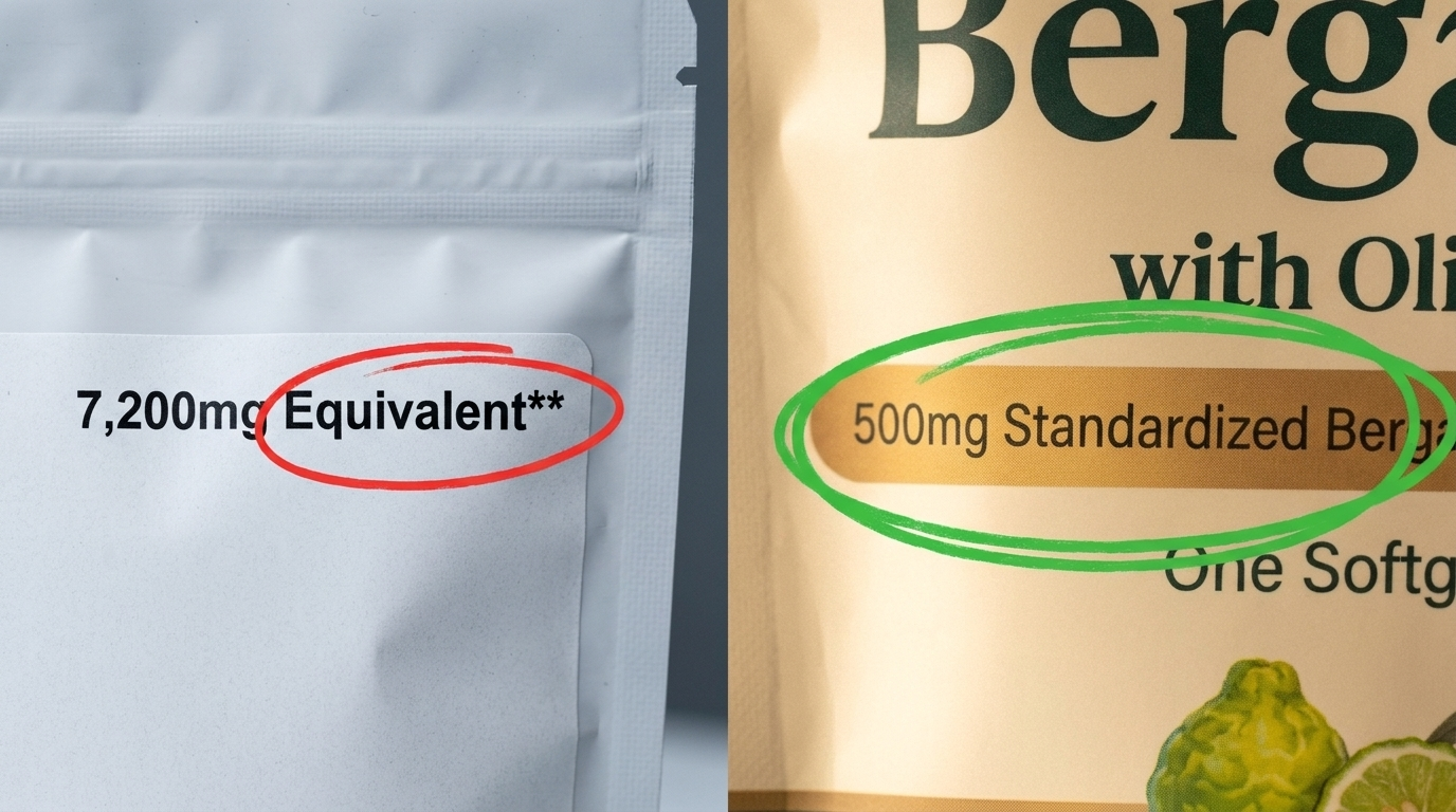 Comparison of an 'equivalent' label and a standardized dose label